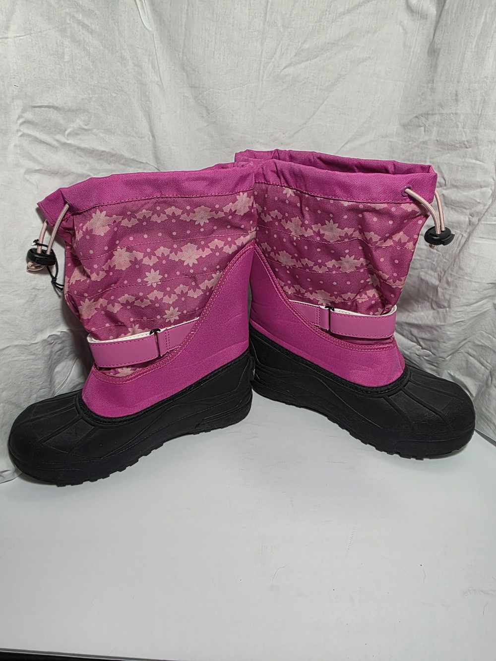 Columbia Girls Magenta Floral Winter Boots